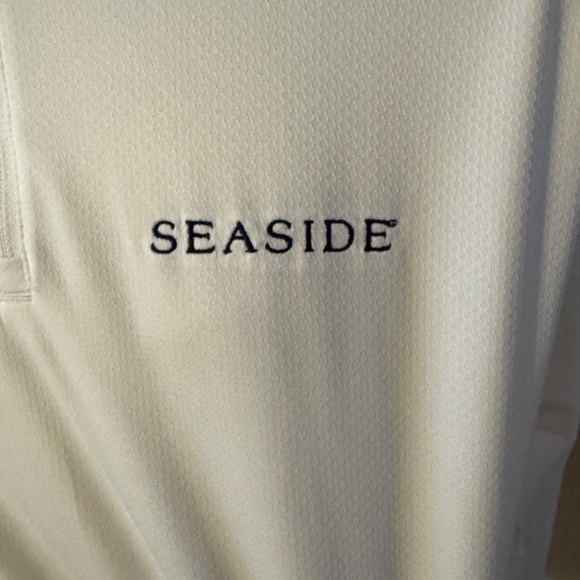 Preowned Men's Under Armour 1/4 Zip Long Sleeve "SEASIDE" Size L Pullover - Picture 2 of 6